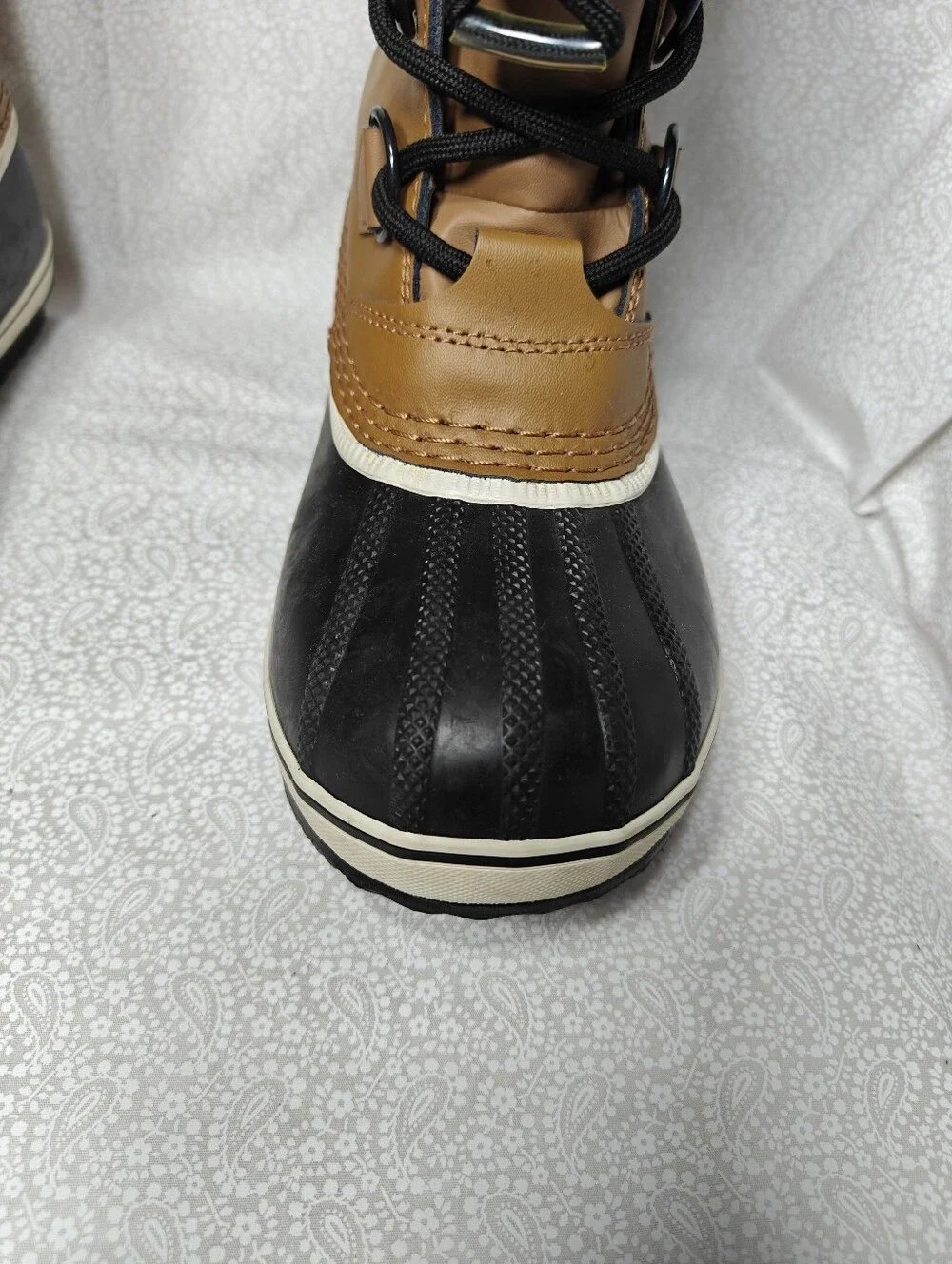 Sorel Youth Yoot PAC Brown Black Leather Waterproof Winter Boots Size 2